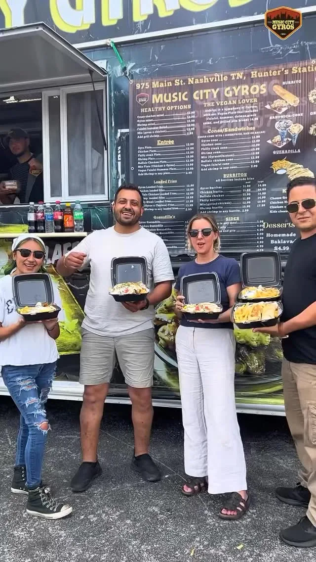 Music City Gyros crew with food truck
